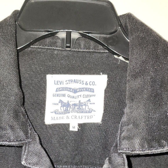 Levi's Black Denim Jacket Used Great Conditions - Picture 4 of 16